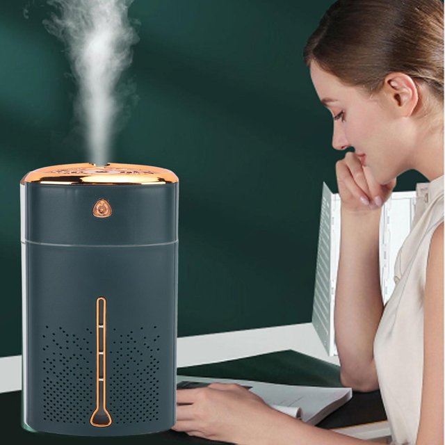 Humidificateur Portable, Mini Humidificateur à Brume Fraîche avec Commande Tactile Sensible, Conception de Veilleuse USB, Bouilloire Électrique Compacte pour Voyage, Chambre, Chambre de Bébé, Bureau