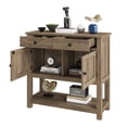 thumbnail image 3 of Homfa Farmhouse Console Table with 2 Drawers& Doors, Sofa Table with Storage Cabinet and Open Shelf for Living Room Entryway, Rustic Brown, 3 of 8