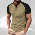 thumbnail image 2 of Kaemgyyd Men's Casual Henley Shirts Stylish Color Block Short Sleeve Summer Tops Lightweight Button Crew Neck Pullover Basic Tees, 2 of 6