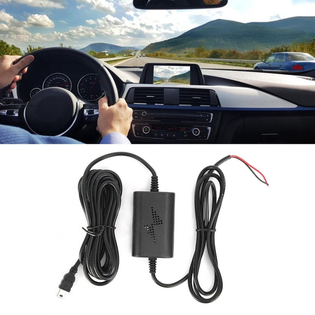 Tbest Parking Monitor Cable Car Dash Cam Hardwire Kit 12V/24V To 5V 2.5A Straight Mini
