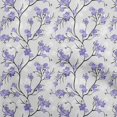 thumbnail image 1 of oneOone Polyester Spandex Medium Purple Fabric Floral Craft Projects Decor Fabric Printed By The Yard 56 Inch Wide, 1 of 4