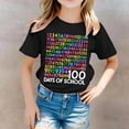 thumbnail image 2 of PMVFHDE T-Shirts Fille T-Shirt Décontracté Imprimé à Col Rond à Manches Courtes T-Shirt Chemise Décontractée Noir, 5-6 Ans, 2 of 6