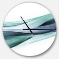thumbnail image 1 of DesignArt Fractal Lines Grey Blue Large Wall Clock, 1 of 2