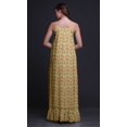 thumbnail image 4 of Bimba Robe de Nuit Imprimée Feuilles et Fleurs Orange Pâle3 pour Femmes Longue à Bretelles Spaghetti Robe Maxi Vêtement de Nuit Robe X-Grand, 4 of 5