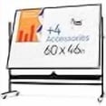 thumbnail image 3 of Tableau Effaçable à Sec Roulant 60 x 46 - Grand Tableau Blanc Magnétique Portable avec Support - Style Chevalet Double Face avec Roues - Tableau Blanc Mobile sur Pied pour Bureau, Salle de Classe et Maison, 3 of 4