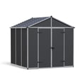 thumbnail image 1 of Rubicon 8 ft. x 8 ft. Dark Gray Garden Storage Shed, 1 of 8