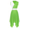 thumbnail image 3 of Aislor Robe de Danse Liturgique de Louange pour Femmes à Blocs de Couleur, Culte, Coupe Ample, Robe d'Église, Tenue de Louange, Vert Pâle, L, 3 of 7