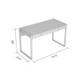 thumbnail image 2 of Safdie & Co. Computer Desk 50L Dark Taupe 3 Drawers Black Metal, 2 of 4