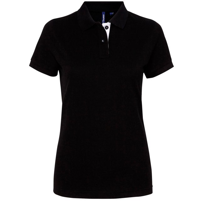 Asquith & Fox Womens Short Sleeve Contrast Polo Shirt