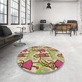 thumbnail image 4 of Ahgly Company Tapis d'Intérieur Lavable en Machine Carré Transitionnel Marron Sienne, 6 Pieds Carré, 4 of 7