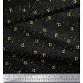 thumbnail image 3 of Soimoi Black Poly Georgette Fabric Abstract & Dollar Symbol Print Sewing Fabric Yard 52 Inch Wide, 3 of 5