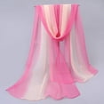 thumbnail image 2 of Opolski Scarf Stylish Gradient Color Soft Material Women Long Chiffon Shawl for Beach, 2 of 9