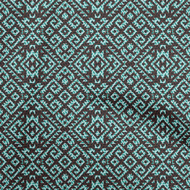 oneOone Cotton Flex Rust Brown Fabric African Aztech Sewing Material Print Fabric By The Yard 40 Inch Wide