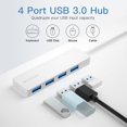 thumbnail image 4 of BYEASY Hub USB, Hub USB 3.0 4 Ports, Hub de Données Portable Slim Applicable pour iMac Pro, MacBook Air, Mac Mini/Pro, Surface Pro, PC Portable, Ordinateur Portable, Clés USB, Tesla Modèle 3 et HDD Mobile (Blanc), 4 of 15