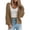 Brown, variant on hoksml Women's Chunky Knit Cardigan Short Button Down Open Front Sweater Oversized Long Sleeve Cozy Cover-Up Ladies Outwear