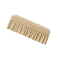 thumbnail image 1 of pitrice Long Bench Cover Bench Seat Furniture Protector for Living Room Hotel Decor Dark Beige, 1 of 8