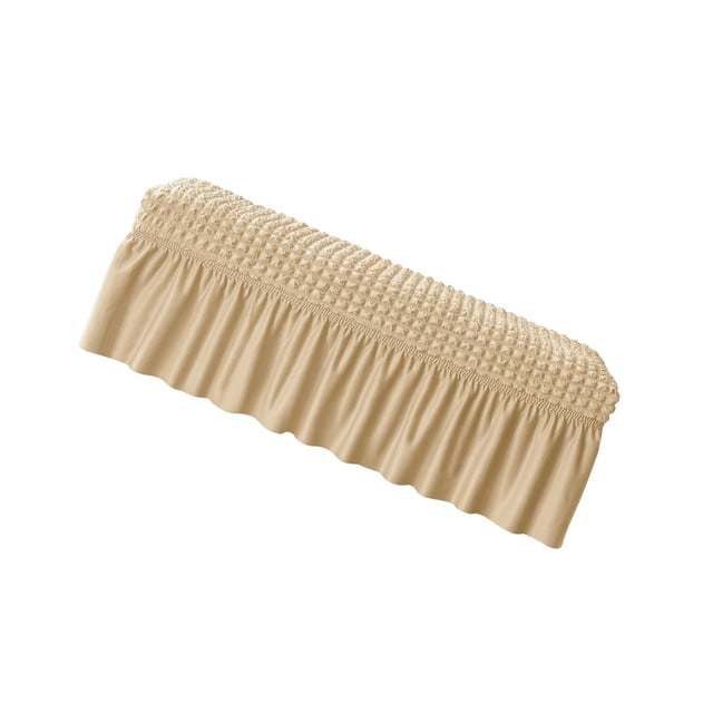 pitrice Long Bench Cover Bench Seat Furniture Protector for Living Room Hotel Decor Dark Beige