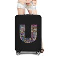 thumbnail image 1 of Stretch Luggage Cover Suitcase Covers Text Letter Printed Travel Accessories Printed Dust Cover 18''-28'' Inch Protective Case 8text U L, 1 of 6