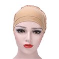 thumbnail image 2 of WTXUE Cotton Flower Muslim Ruffle Hat Scarf Head Wrap Cap Classic Fit Hats (Women's), 2 of 4
