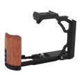 thumbnail image 4 of Camera Cage, Aluminum Alloy Video Camera Cage Rig With Wood Handle, Vlogging Video Shooting Filmmaking Rig Stabilizer For  ZFC Camera, Anodized, Easy To Install, 4 of 8