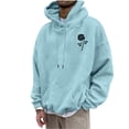 thumbnail image 1 of QIPOPIQ Men's Loose Fit Midweight Logo Sleeve Graphic Sweatshirt Clearance, 1 of 6