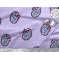 thumbnail image 2 of Soimoi Poly Georgette Fabric Paisley Block Printed Fabric 1 Yard 52 Inch Wide, 2 of 3