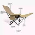 thumbnail image 3 of Maoww Foldable Lounge Chair For Outdoor Relaxation In Sun Folding Chair Beach Chair Moon Chair black, 3 of 5