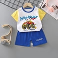 thumbnail image 2 of Ensemble Garçon Imprimé T-Shirts à Manches Courtes Shorts Col Ras du Cou Tenue d'Été Vêtements Garçons 2-3 Ans Mode Garçons, 2 of 3