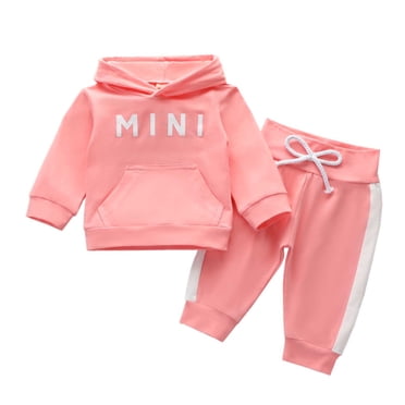 Vêtements pour Nouveau-Né Automne Hiver Filles Chandails à Capuchon Pantalons Ensemble Tenue Costume Vêtements pour Bébé Ensemble