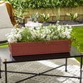 thumbnail image 2 of HC Companies 30 Inch Fluted Plastic Venetian Garden Flower Window Box, Clay, 2 of 9
