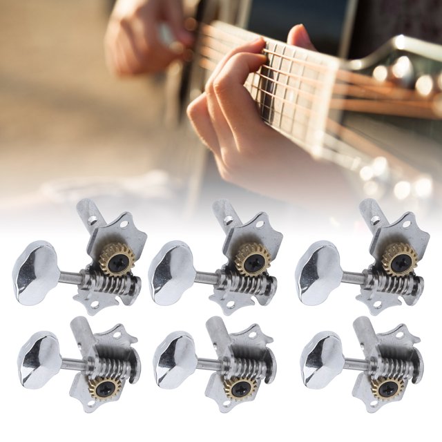 Herwey Guitare Classique Tuning Chevilles, Têtes de Machine à Cordes de Guitare Classique, 6pcs Guitare Classique Tuning Chevilles Clés Machine Têtes Tuner Mis Accessoires Instrument de Musique