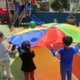thumbnail image 1 of Kids Rainbow Umbrella Parachute Rainbow Parachute Toy Cooperative Tent Game, 1 of 8