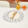 thumbnail image 4 of Nilvkv Woven Insulation Pad Kitchen Flower Shaped Placemat Handmaded Pot Mat Cup Mat Size 7X7 Inches, 4 of 6