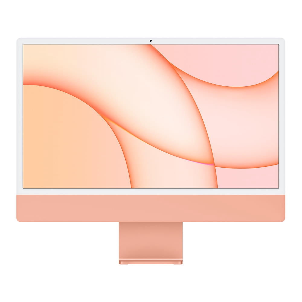 iMac 24 (Retina 4.5K 8GPU, Orange) 8-Core M1 (2021) MGPK3LL/A 8gb RAM-256gb SSD-Mac OS