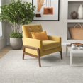 thumbnail image 2 of Allora Mid-Century Modern Tight Back Velvet Lounge Chair in Yellow, 2 of 6