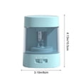 thumbnail image 3 of Automatic USB Electric Pencil Sharpener with Adjustable Tip Thickness, Transparent Shavings Container, Compact Plastic Design, 8x8x10.5 cm, Portable for School and Office Use, 3 of 6