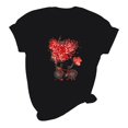 thumbnail image 4 of Meichang Chemises pour Femmes Joyeuse Saint-Valentin Hauts T-Shirts Graphiques Cœur en Bonbon Hauts Col Rond Coupe Ample Manches Courtes T-Shirts Saint-Valentin pour Femmes, 4 of 5