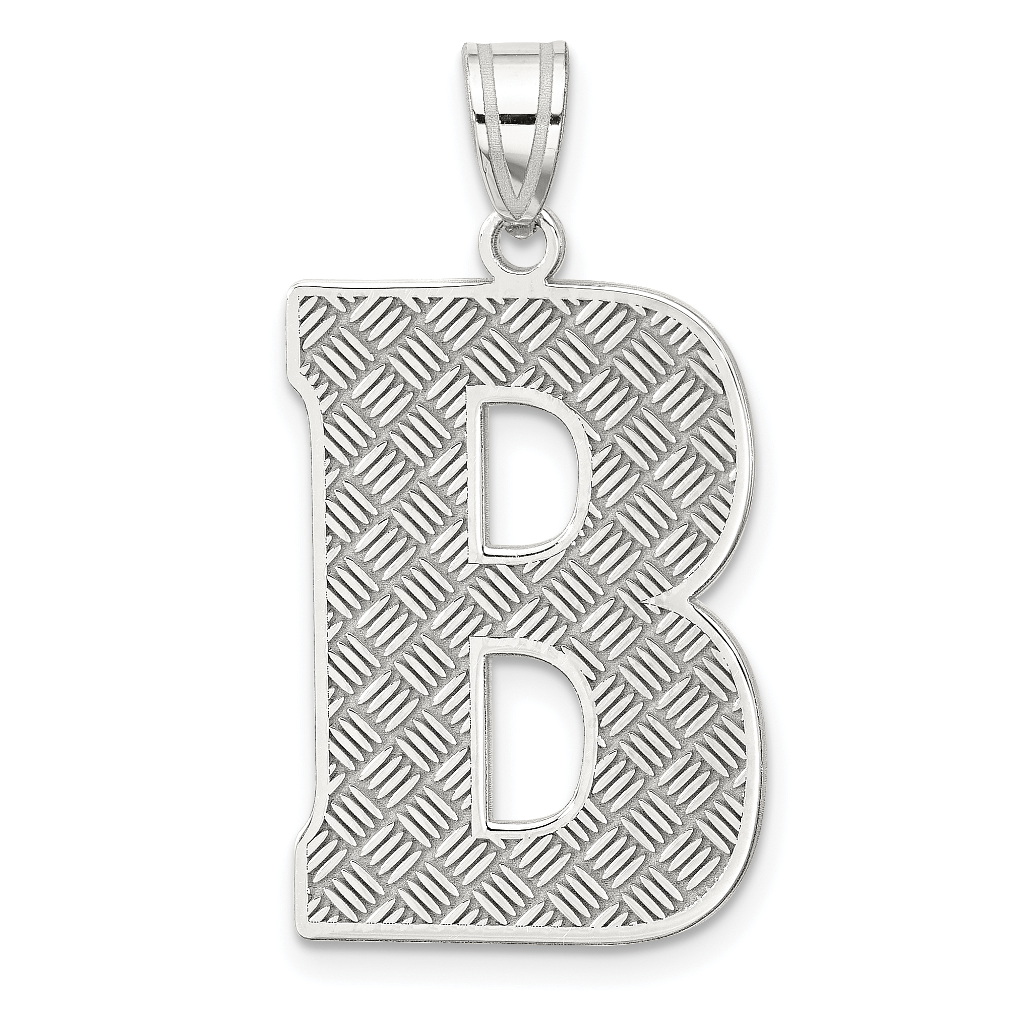 Pendentif Breloque Collier Monogramme Prénom Initiale Lettre B Délicat en Argent Sterling 925