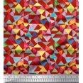 thumbnail image 1 of Soimoi Cotton Jersey Fabric Triangle Geometric Print Fabric by The Yard 58 Inch Wide, 1 of 3