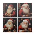 thumbnail image 1 of Canvas Wall Art Santa - Set of 4, 1 of 4