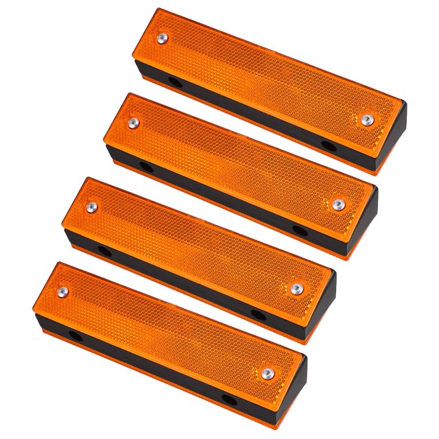 4 Pcs Marqueurs de Route Réfléchissants pour Sécurité d'Allée Réflecteurs Visibles pour Route et Trottoir Idéal pour Usage Autoroutier et d'Urgence