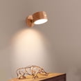 thumbnail image 2 of Renjiang Wooden LED Wall Lights Rechargeable Magnetic 360° Rotation Dimmable Battery Operated, 2 of 9
