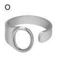 thumbnail image 1 of EIGTHTAIL Bague de Mode Réglable Initiale Alphabet Lettre A-Z Bagues de Doigt Bijoux pour Femmes - Argent C, 1 of 9