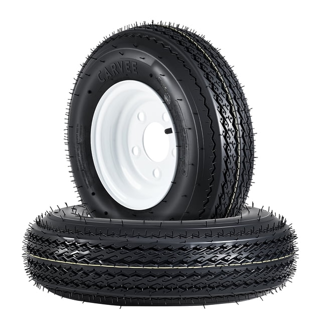BeesClover Trailer Tire & Wheel Assembly Set of 2, 760LB Capacity for Utility & Boat Trailers