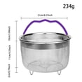 thumbnail image 3 of Panier Vapeur en Maille Panier Vapeur Passoire en Acier Inoxydable et Insert pour 6 Instant Pots Accessoires avec Poignée, 3 of 4