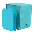 thumbnail image 3 of ziyahi Leather Deck Case 100+ Sleeved Cards for Business Cards Light Blue, 3 of 7