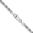 thumbnail image 4 of Leslie's 14K White Gold 3.00mm Diamond- cut Rope Chain (Weight: 17.68 Grams, Length: 22 Inches), 4 of 5