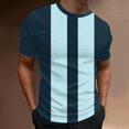 thumbnail image 2 of BOBOGOJP T-Shirt Homme Coupe Régulière Manches Courtes Col Rond (Bleu,3TG), 2 of 4