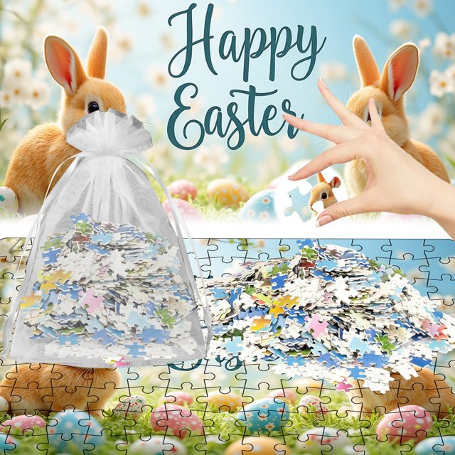 Easter Alphabet Puzzle Set Educational Bunny Toy Learning Game For Kids Family Activities Holiday Idea