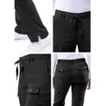 thumbnail image 4 of Adar Pro Sarraus pour Femmes - Pantalon de Sarrau Yoga à Jambe Étroite - P4100T - Étain - 3X, 4 of 7